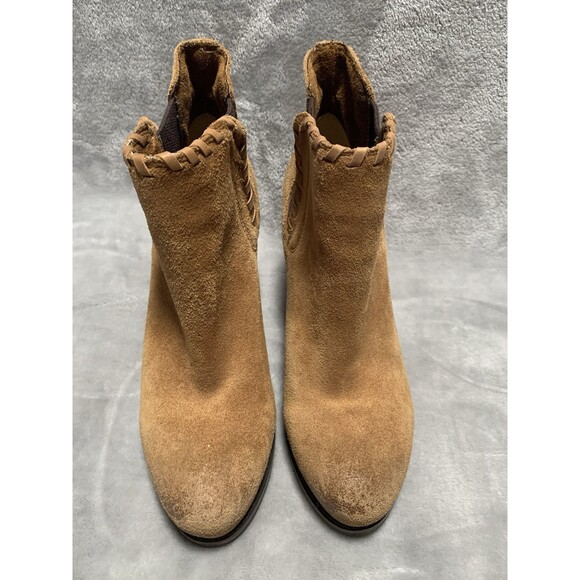 Ariat Women's Belle Wedge Bootie 8.5B Sand Tan Suede Western Chic Cowgirl Soho - Picture 6 of 16